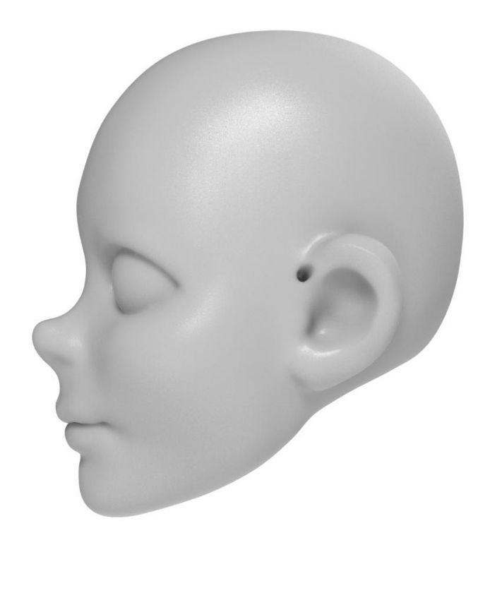 3D Model hlavy malého chlapce pro 3D tisk