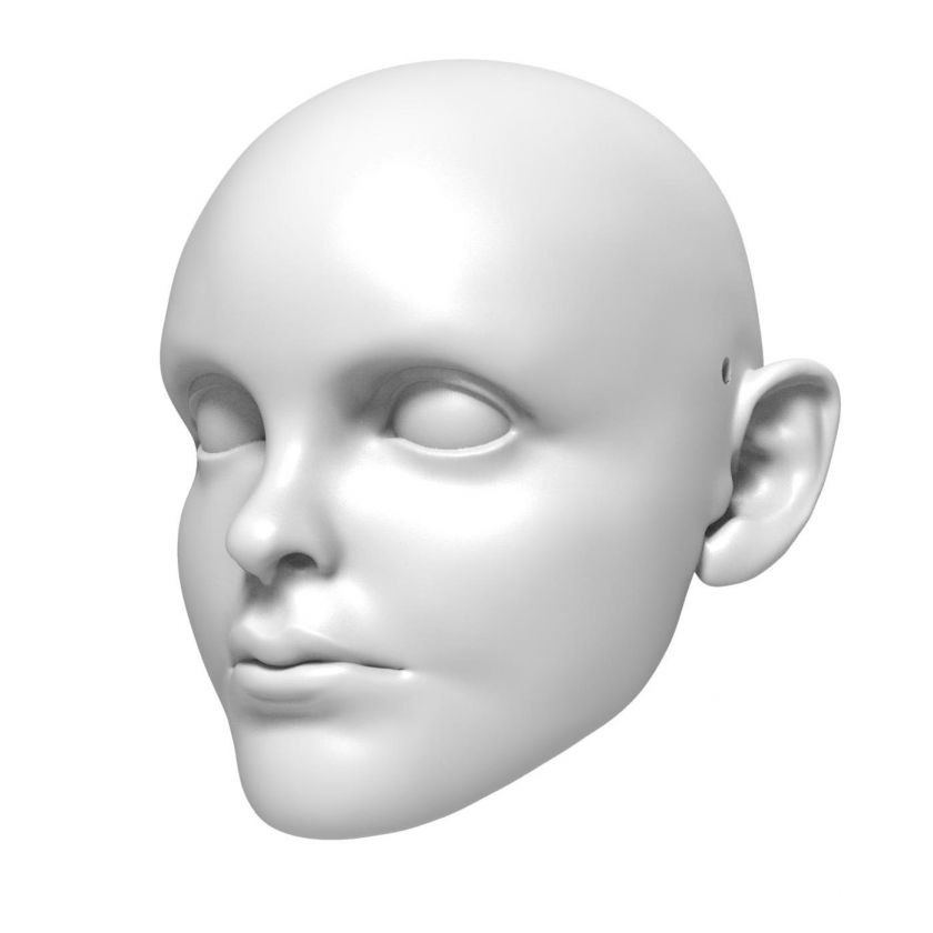 3D Model hlavy 13letého chlapce pro 3D tisk 115 mm