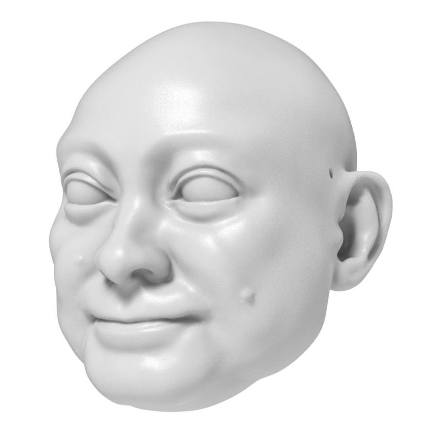 Modèle de tête de Homme prospère pour l'impression 3D 130 mm