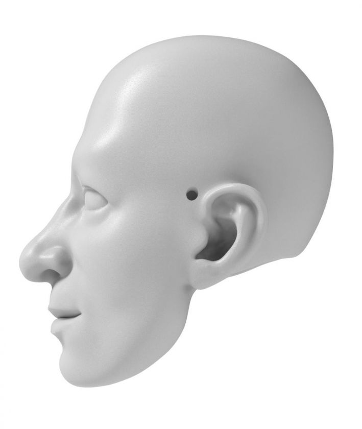 3D Modèle de tête d'un homme jeune pour l'impression 3D 90mm