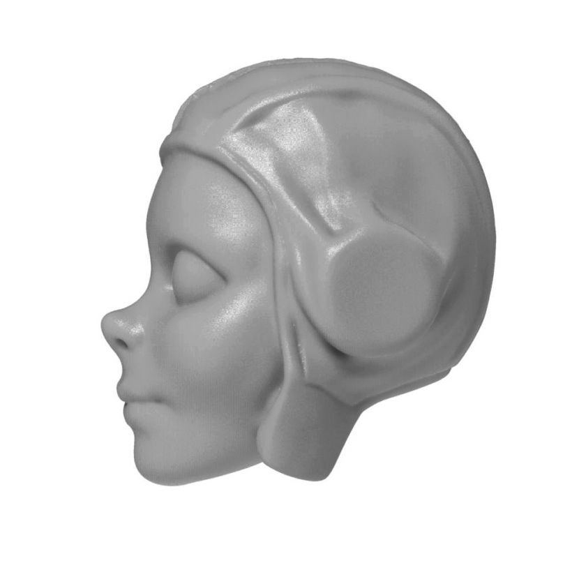 3D Model hlavy mladého pilota pro 3D tisk 100 mm