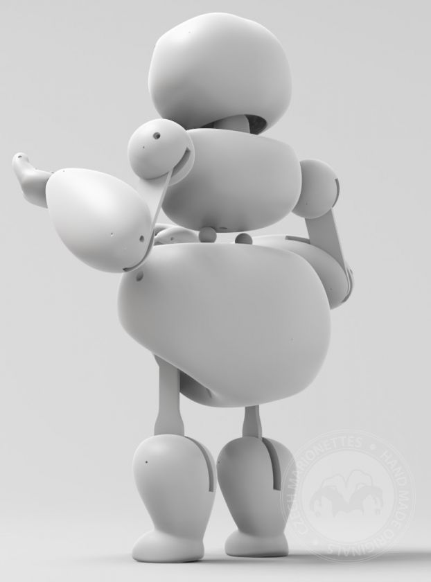 3D Model tančící pandy pro 3D tisk