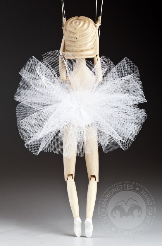 Ballerina wooden hand-carved marionette