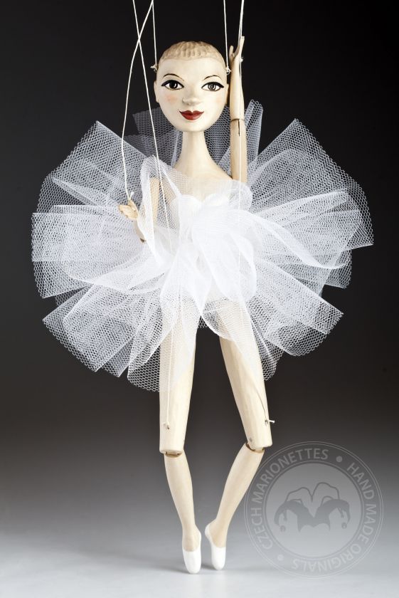 Marionetta ballerina in legno intagliata a mano - Piccola ballerina