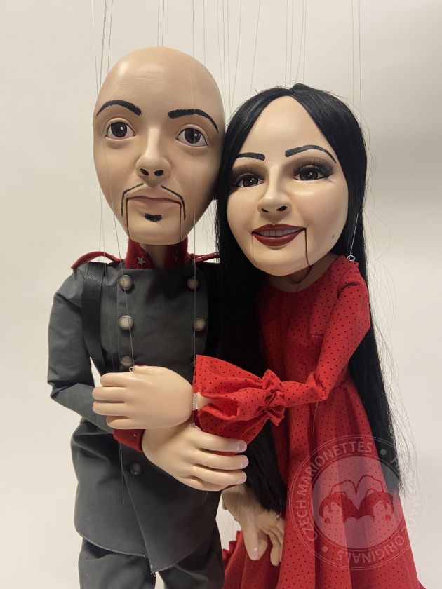 Carmen and Soldier - custom made marionettes for a theatre
