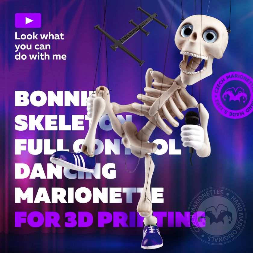 Dancing marionette – Baby Bonnie string puppet – for 3D print