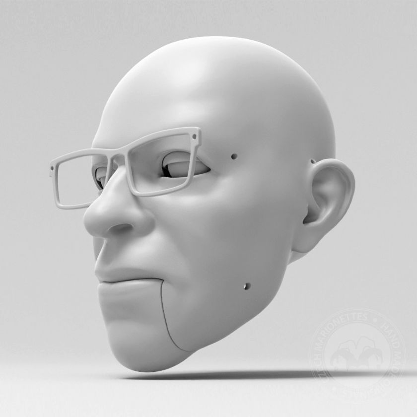 Men with eyeglasses - 3D Model for 3D print