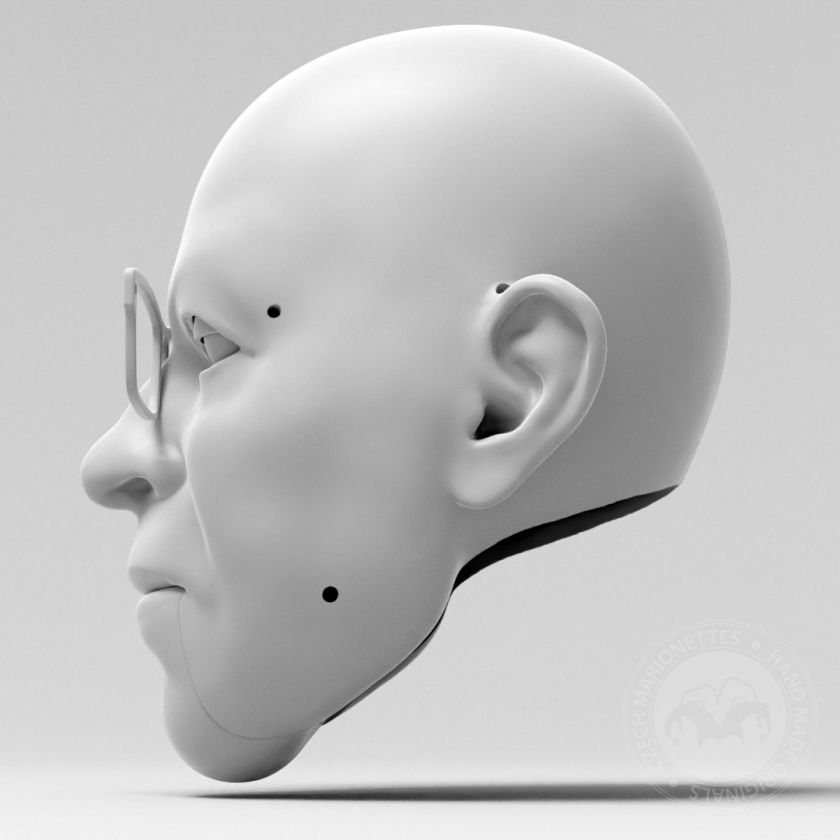 Men with eyeglasses - 3D Model for 3D print