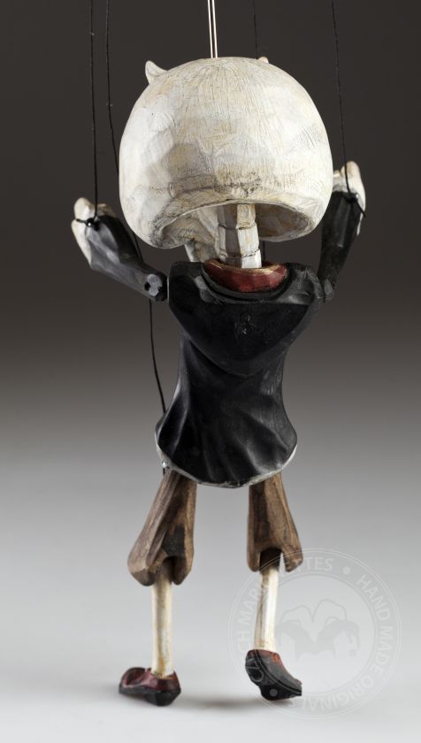 Superstar Teufel Skelett - eine Holzmarionette mit originellem Aussehen