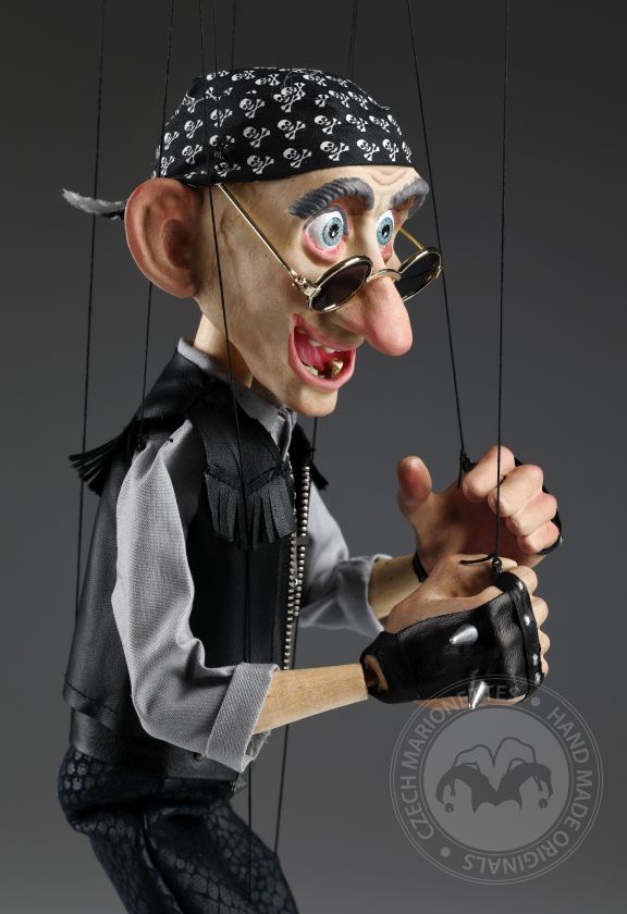 Motorbiker Bob, 19 inches hand-made marionette