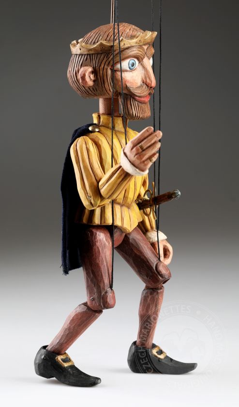 Prince des vieux contes de fées - marionnette rétro sculptée à la main