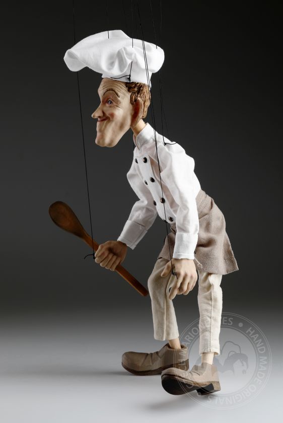 Kochpaar - Marionetten inspiriert von den berühmten Schauspielern Laurel & Hardy