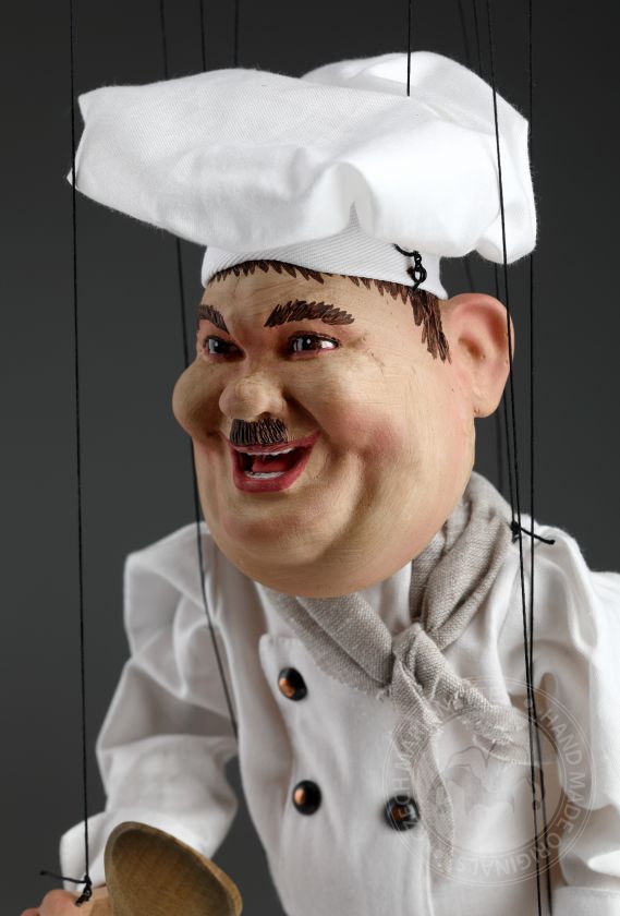 Küchenchef Oliver - eine herzensgute handgemachte Marionette Puppe