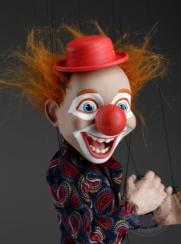 Cheeky Clown, 19 inches hand-made marionette puppet