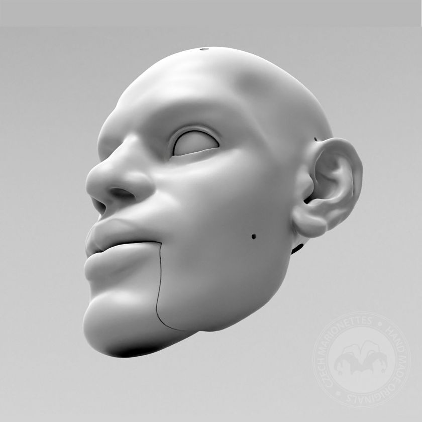 Lebron James, modèle 3D d'une tête pour marionnette 100cm, bouche ouverte et yeux mobiles