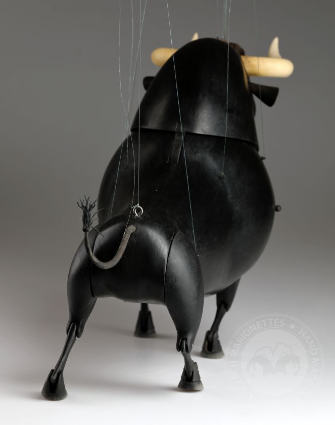 Ferdinad Bull - marionnette chef-d'œuvre en bois sculpté à la main