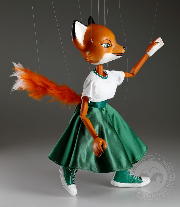 Dancing Fox - 18 inches tall professional marionette
