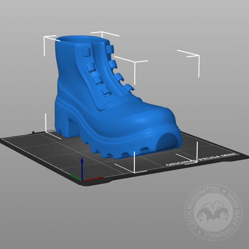 Bottes militaires, Modèle 3D de chaussures pour marionnette 100cm