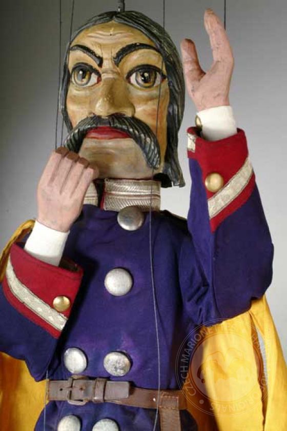 Knight with sabre - antique marionette