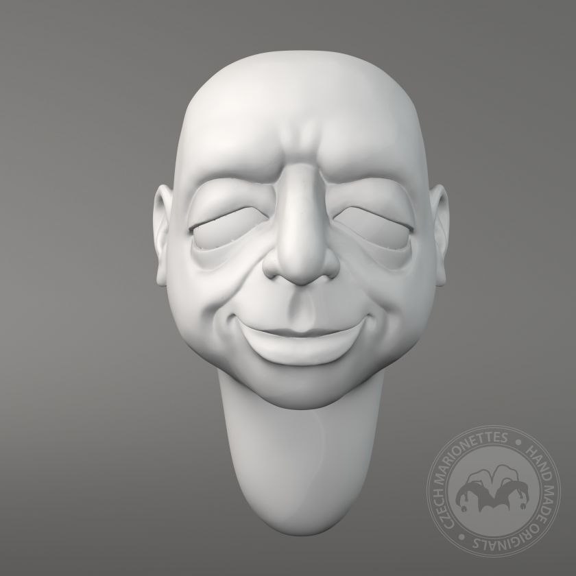 Parker di J.M.Blundall, modello 3D della testa