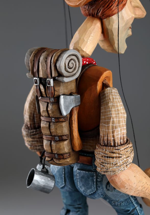 Cowboy - Handgeschnitzte Awesome Marionette aus Holz von Jakub Fiala