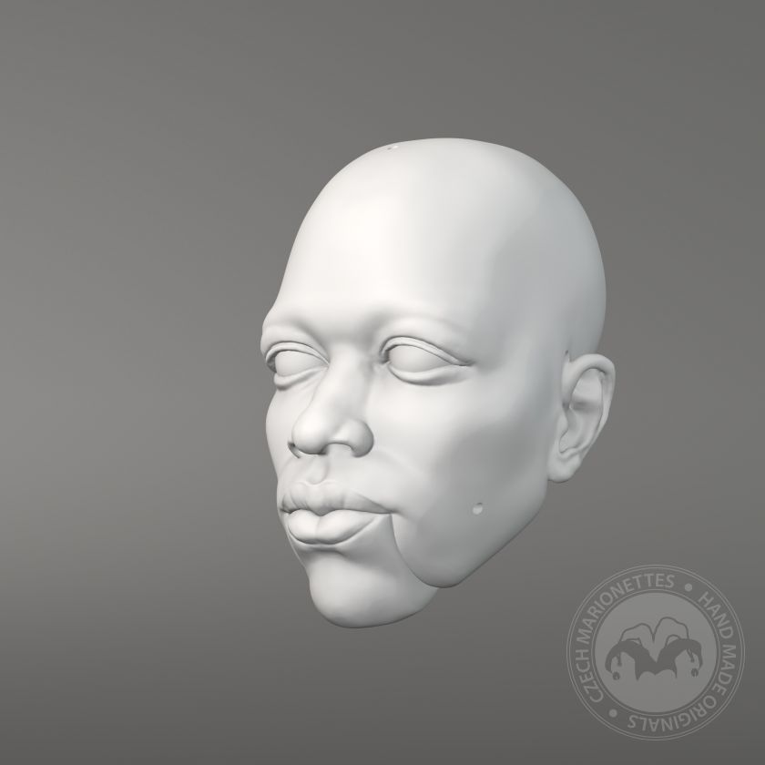 Jimmy Hendrix 3D Kopfmodel für den 3D-Druck 125 mm