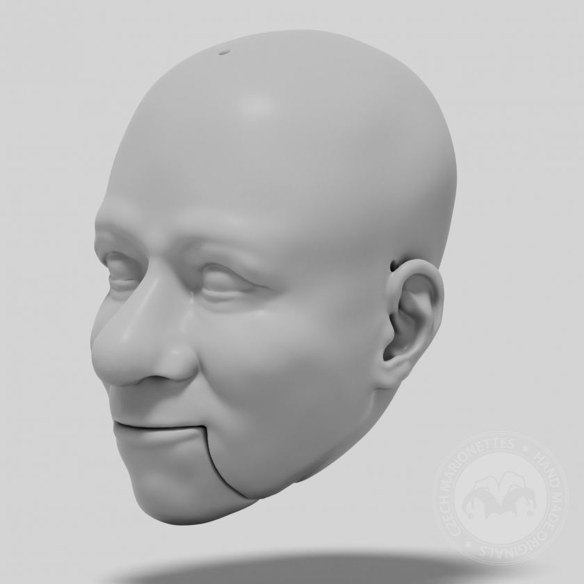Clarabelle der Clown, 3D-Modell des Kopfes