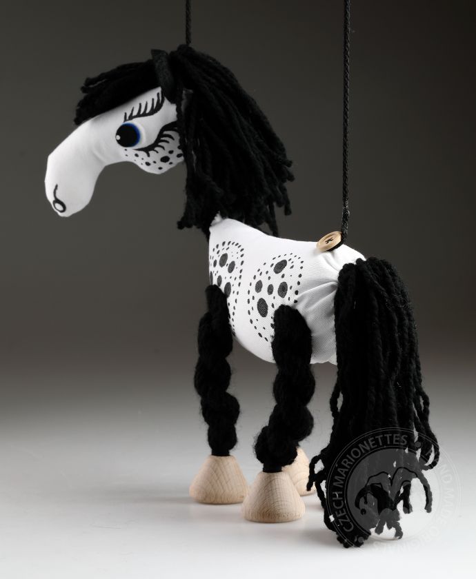 Animal Puppet  Horse Marionette Puppet  Black or White 