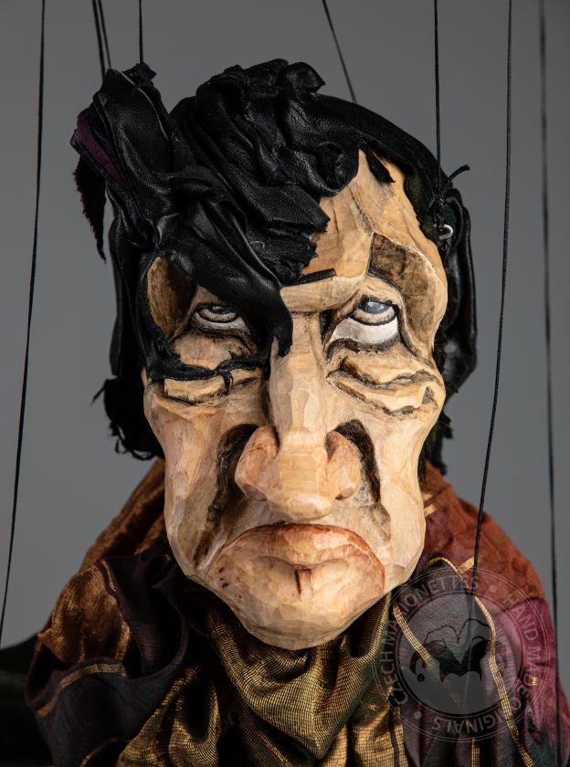 Dalden The Huntsman - marionnette en bois sculptée à la main