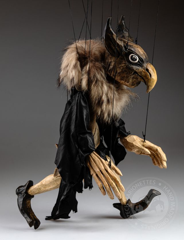 Iroquois - marionnette en bois sculptée à la main