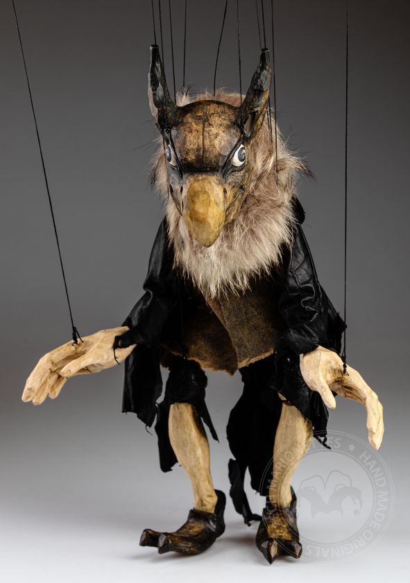 Iroquois - marionnette en bois sculptée à la main