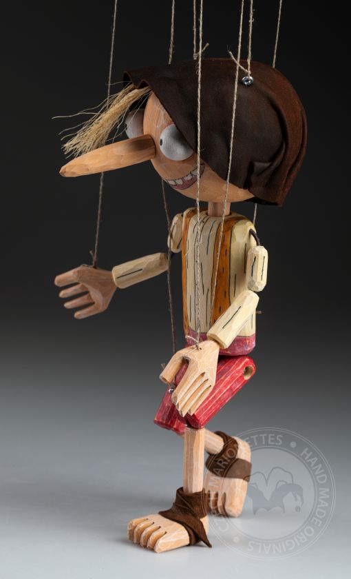 Pinocchio - marionnette tchèque originale en bois