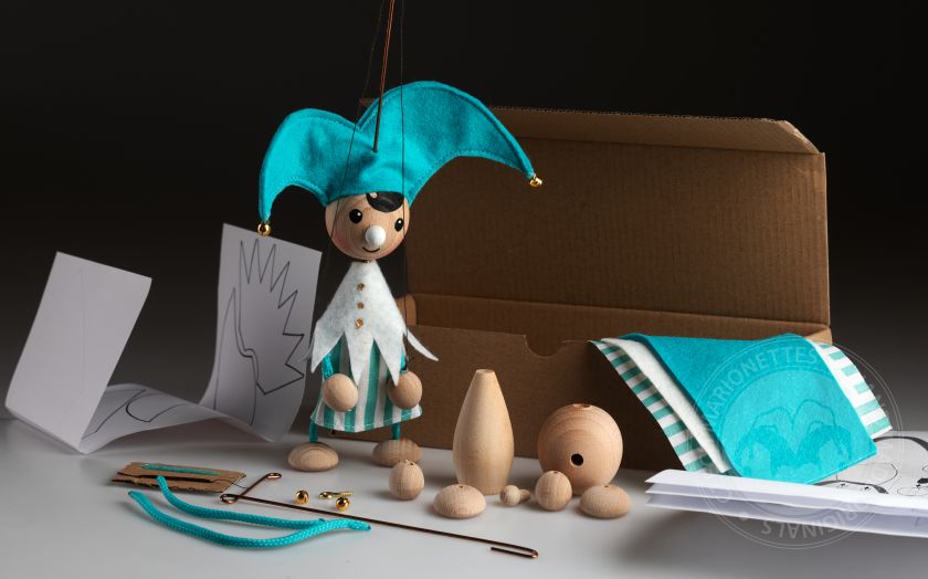 Kit DIY - Marionnette en bois Little Jester 100 pcs