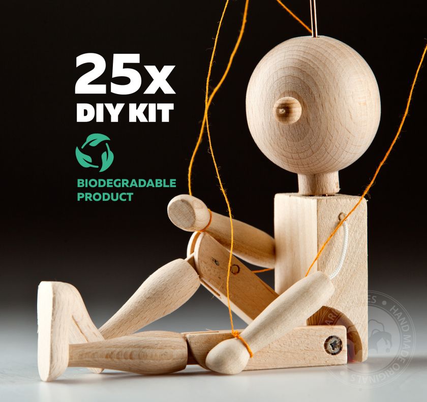 DIY kit - Mini Anymator wooden puppet 25 pc