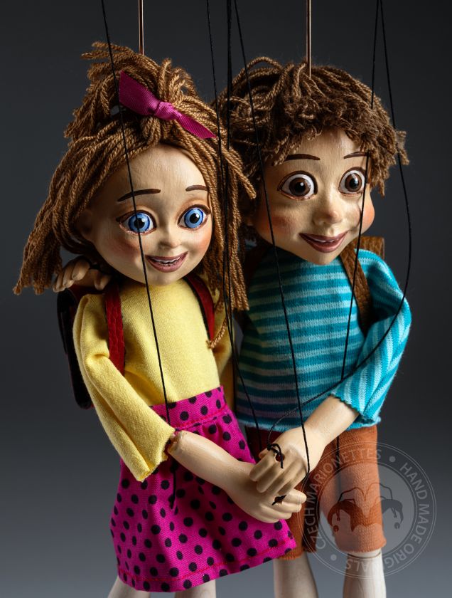 Schuljunge - schöne handgefertigte Marionette