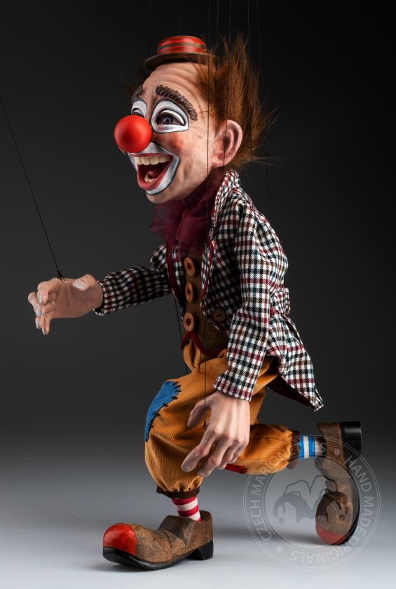 Clown qui rit Marionnette tchèque Marionnette