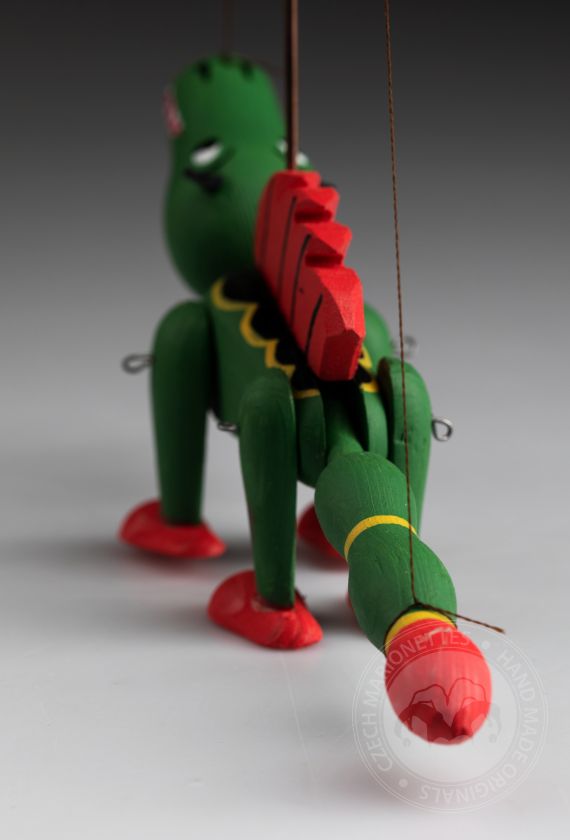 Dragon - Mini marionnette en bois