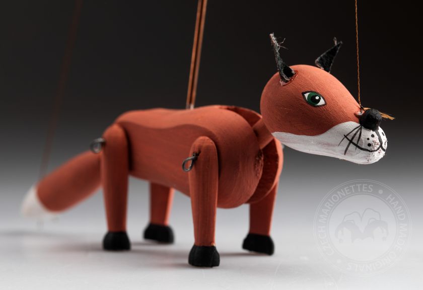 Fox - Mini Wooden Marionette Puppet