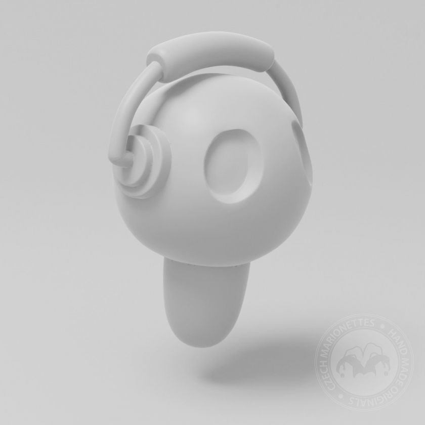Funky man, 3D head model for 3D printing