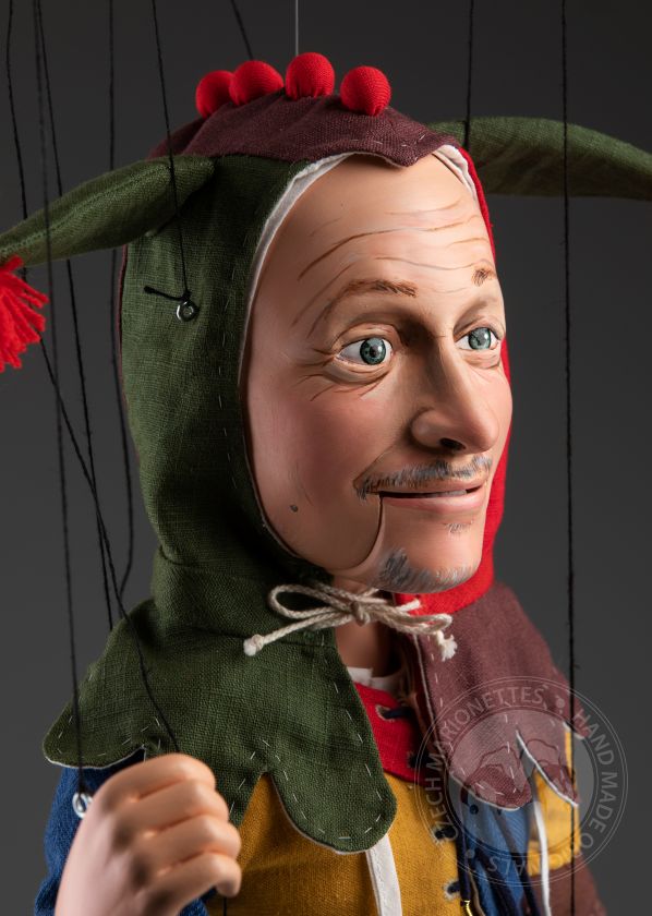 Medieval Man in a Jester Costume - Custom-made Marionette