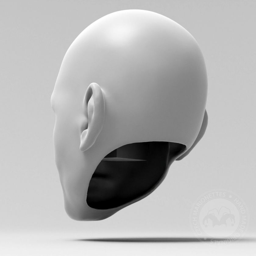 Námořník 3D Model hlavy, pohyblivé oči, pro 3D tisk