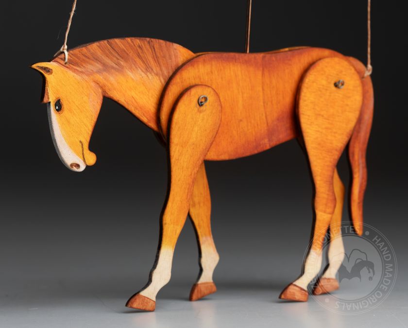 Ginger Horse - Wooden Decorative Marionette