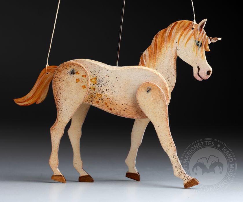 Unicorn - Wooden Decorative Marionette