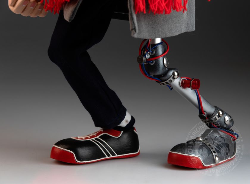 Half Robot Half Human - custom-made marionette