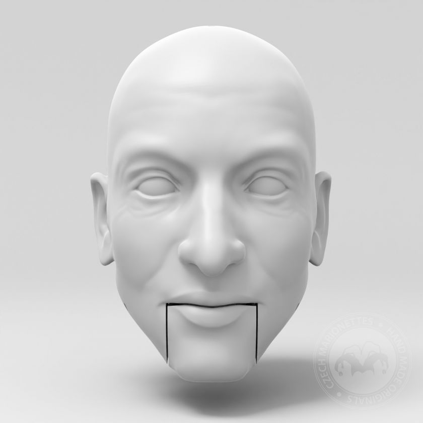 3D Model of man's head for 3D print