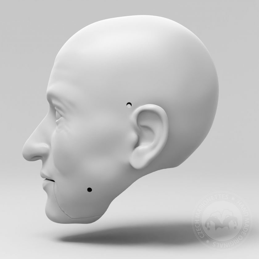 Paul Stanley, modello 3D di testa per la stampa 3D