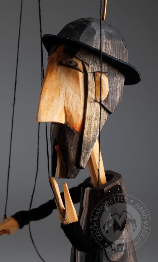 Jew - wooden hand-carved marionette