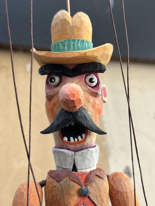 Seasoned Cowboy - Wooden Czech Marionette