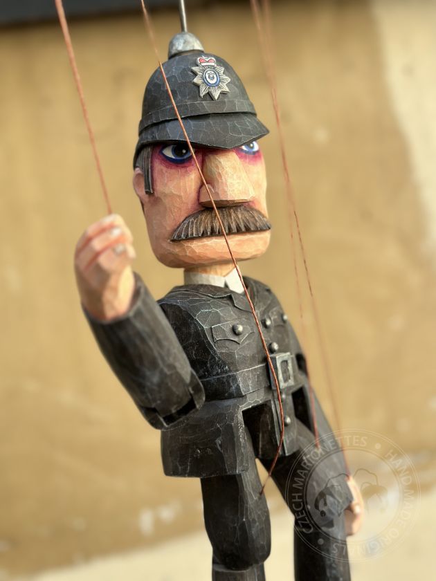 Policeman - Wooden Czech Marionette
