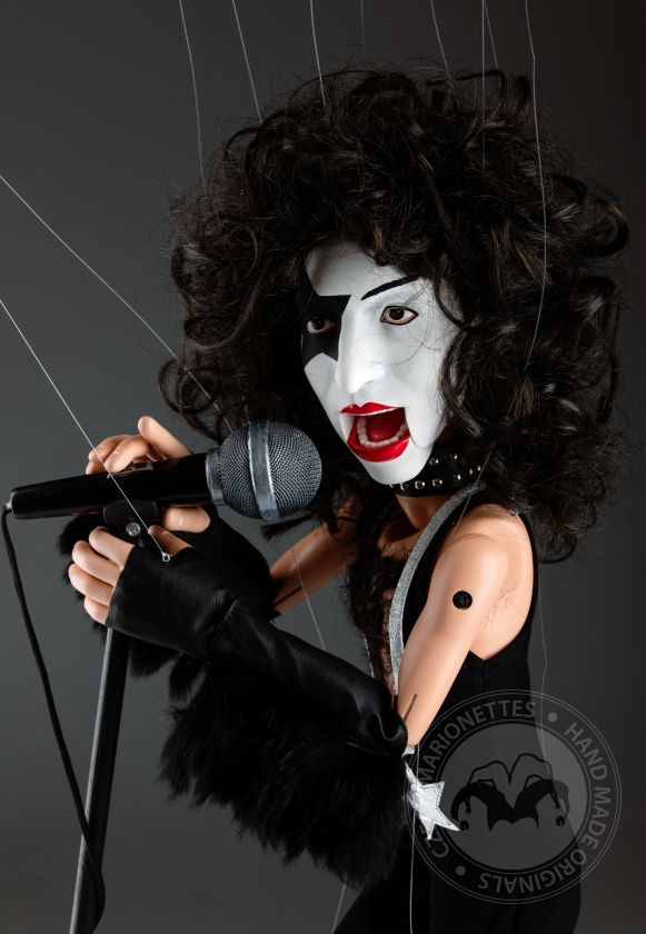 Paul Stanley - Portrait Marionette 24 Zoll groß, beweglicher Mund